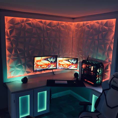 gaming room led wall decor